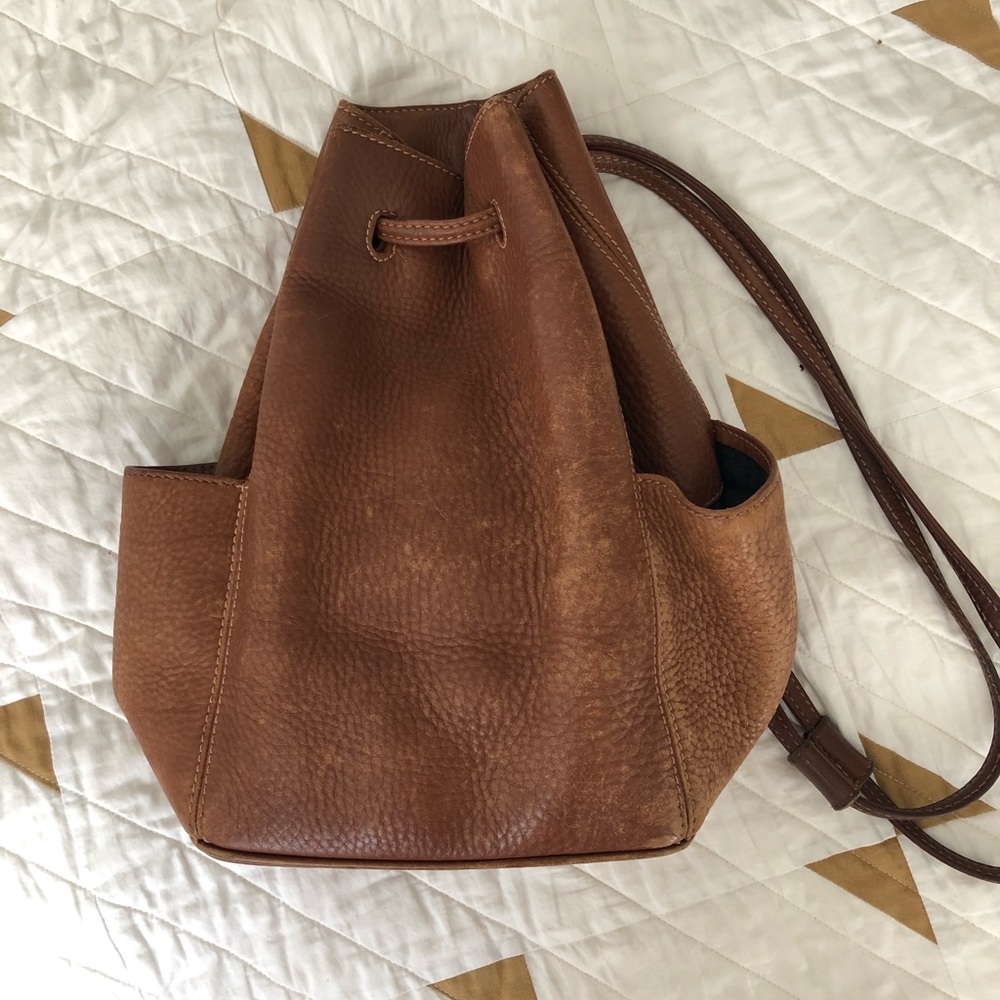Leather backpack